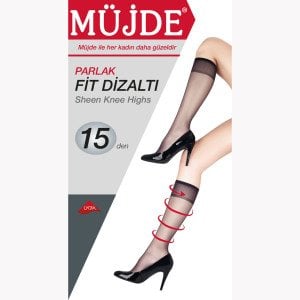 Parlak Fit Dizaltı Çorap 12' li paket Standart - 87-Koyu Vizon - 15